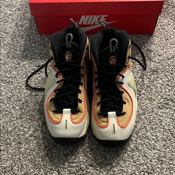 Nike Air Penney II Black, Orange & Tan Mid Top With Box main image 6